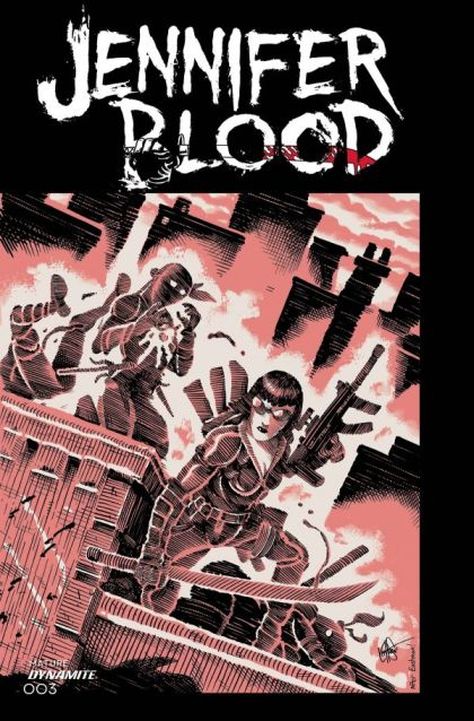 JENNIFER BLOOD, VOL. 2 #3L - KEN HAESER 'TMNT HOMAGE' VARIANT